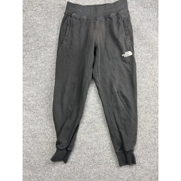 North Face Pants Mens Small Black Joggers Sweatpants Fleece Logo Casual Outdoor - Picture 1 of 9